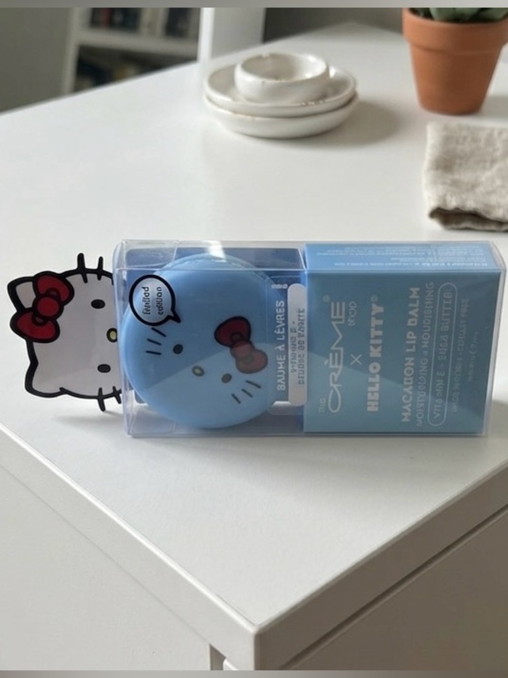 The Crème Shop x Sanrio Hello Kitty Macaron Lip Balm NEW Sealed Holiday Edition